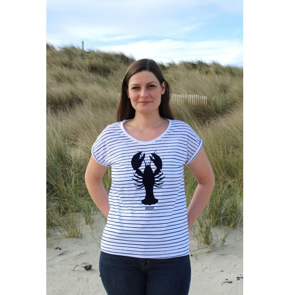 Tee-shirt rayé Homard marine Roscoff Anouk & Ninon